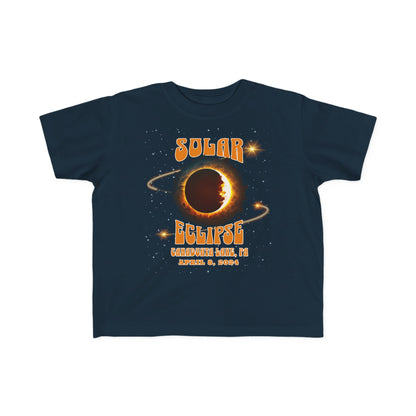 Canadohta Lake, PA Solar Eclipse Commemorative Toddler Tee on Navy Gildan Tshirts