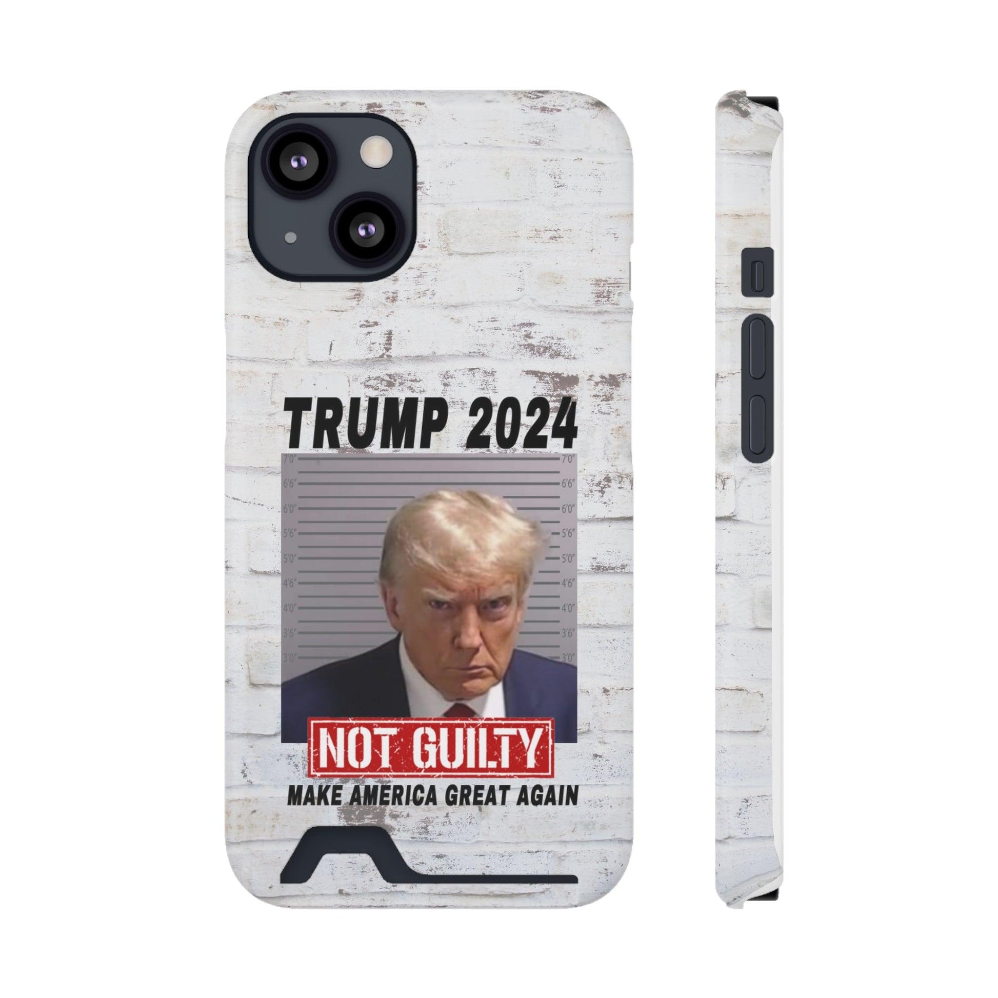 Trump Mugshot iPhone and Samsung models phone case, Trump 2024, Donald Trump not Guilty phone case, Custom phone case - Canadohta Custom Creations LLC