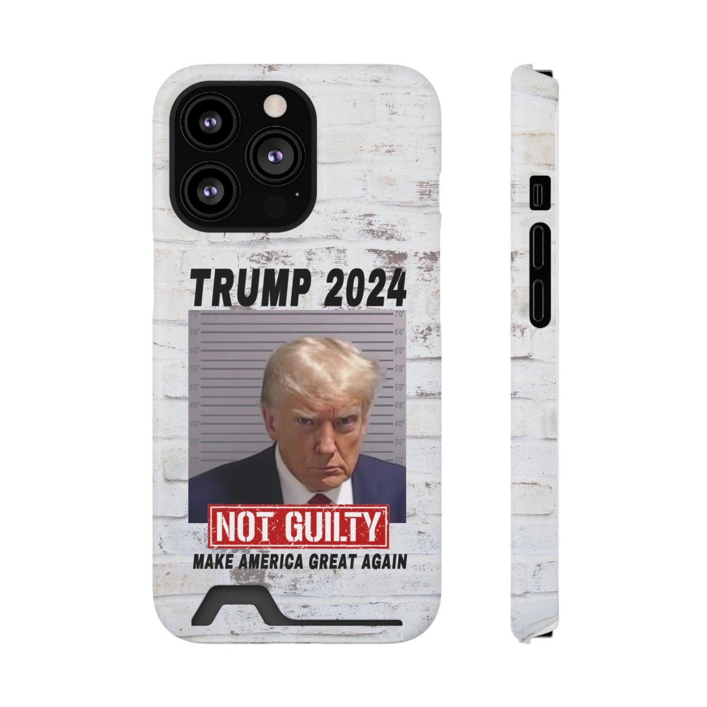 Trump Mugshot iPhone and Samsung models phone case, Trump 2024, Donald Trump not Guilty phone case, Custom phone case - Canadohta Custom Creations LLC