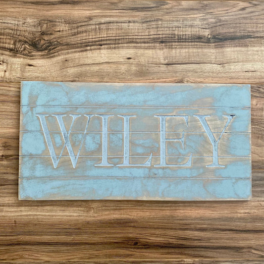 Custom Engraved Wooden Family Name Sign
