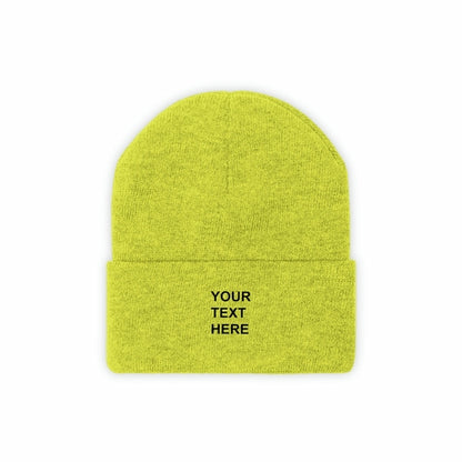 Personalized Knit Beanie, Custom Knit Beanie, With Your Own Text,