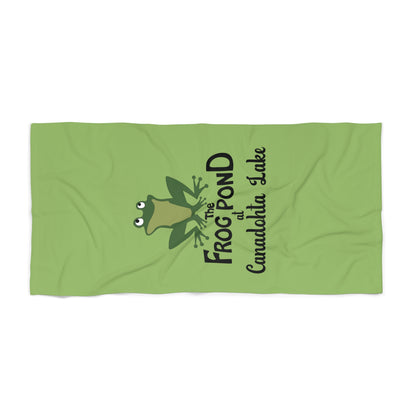The Frog Pond Restaurant - Frog Beach Towel 30" x 60"