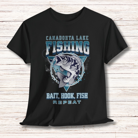 Canadohta Lake Fishing Tee - Bait, Hook, Fish, Repeat