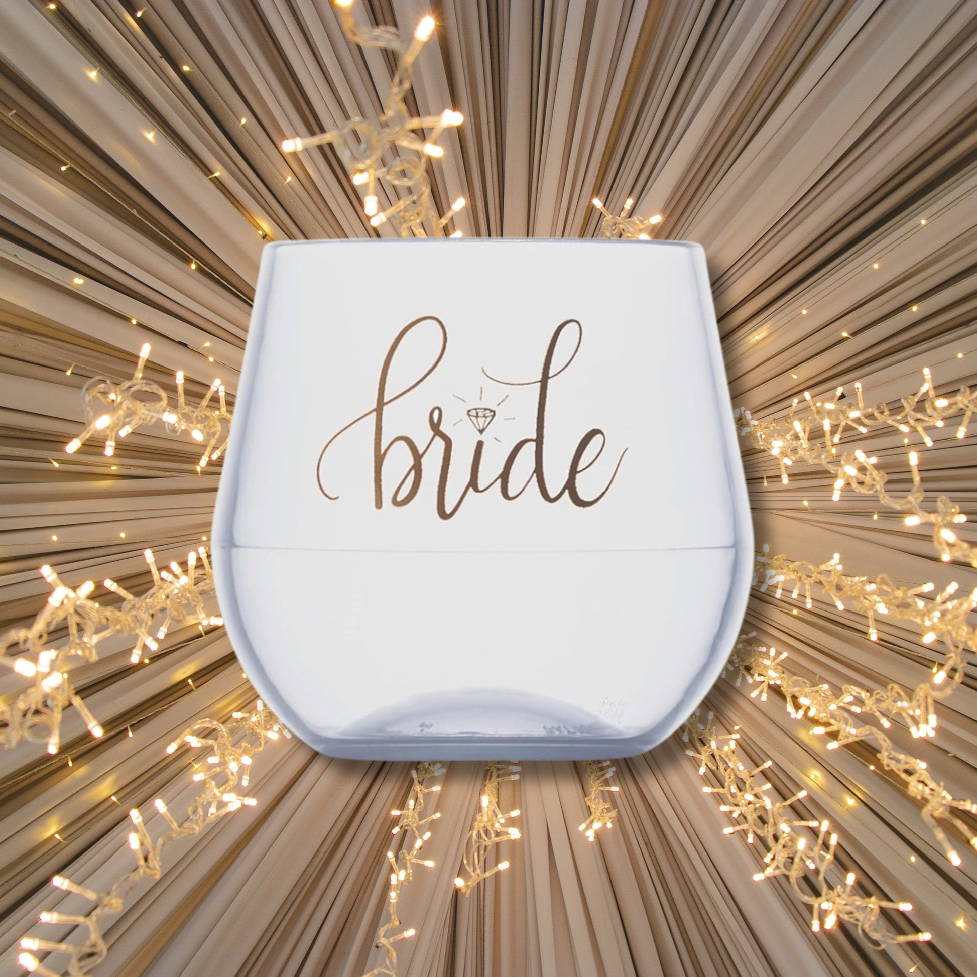 Close-up of the Bride-themed Silipint Silicone Wine Cup, showcasing intricate design details and quality material.