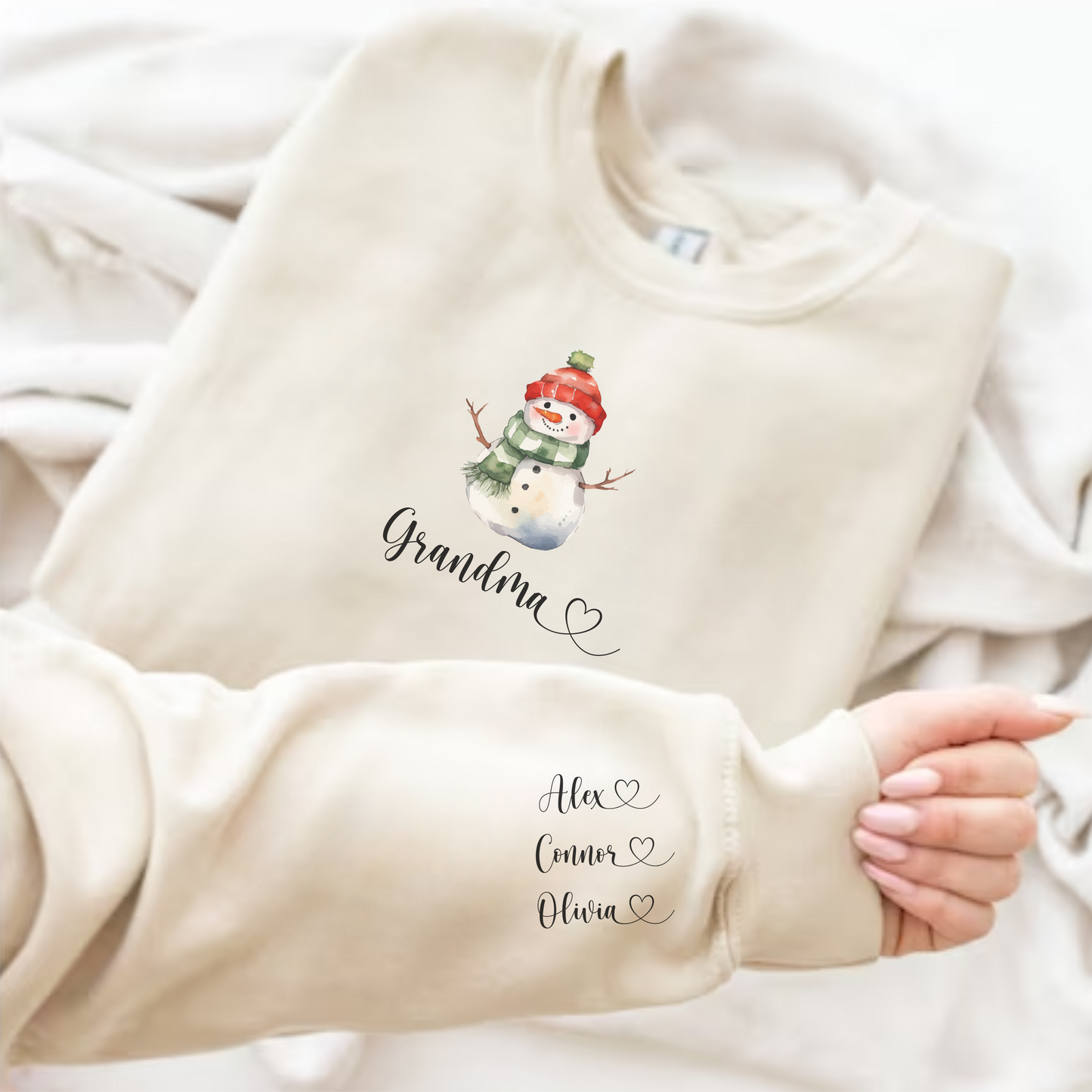 Personalized Grandmother Sweatshirt with grandchildren names - Canadohta Custom Creations LLC