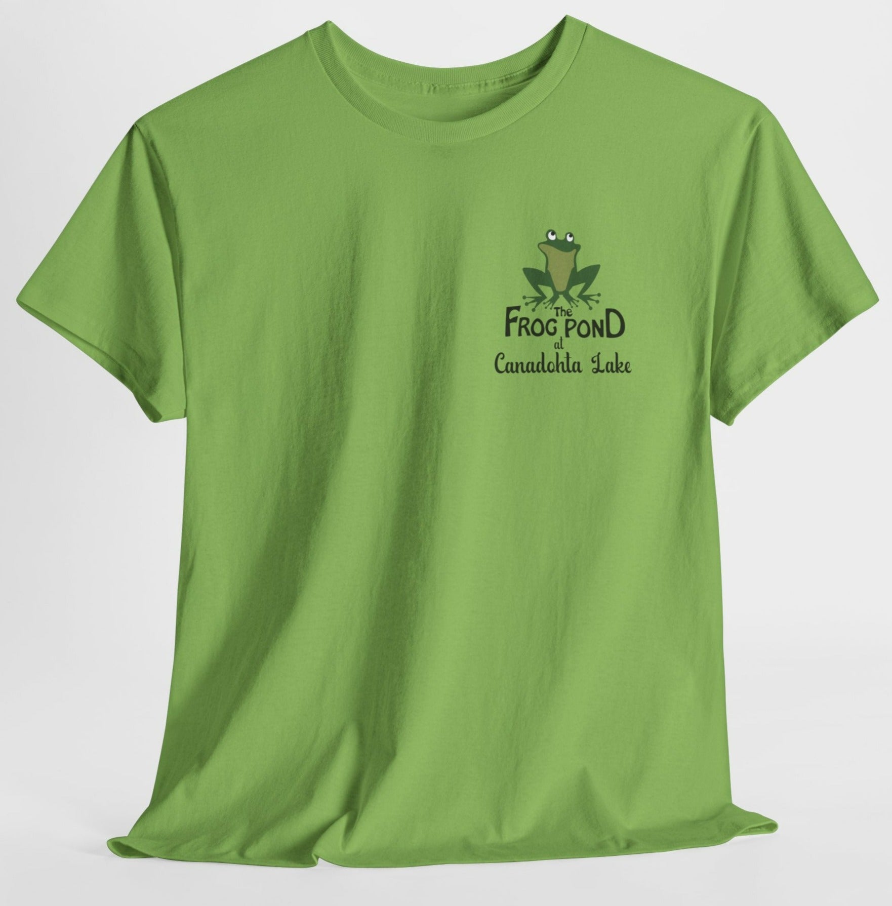 Canadohta Lake Signature Frog Pond Tshirt in Lime Green