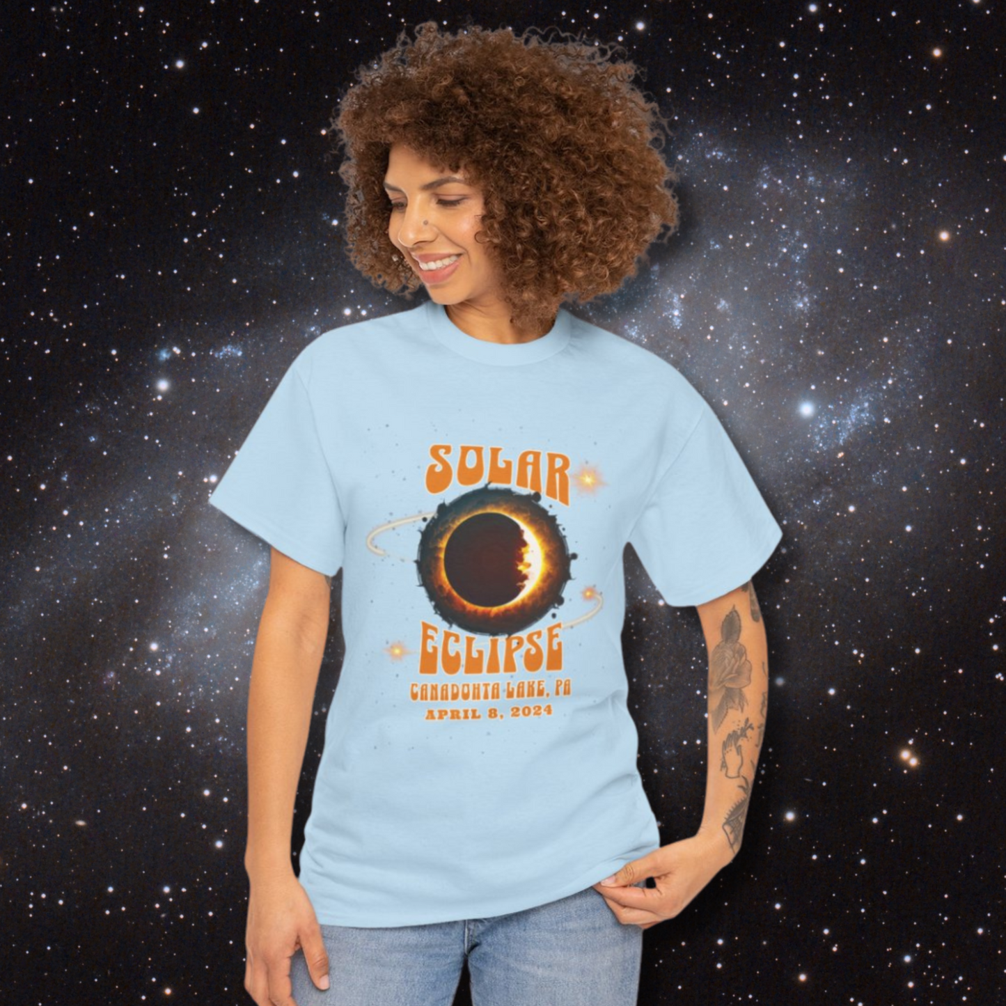 Solar Eclipse 2024 Commemorative Merch - Canadohta Lake, PA - Limited Edition T-Shirts