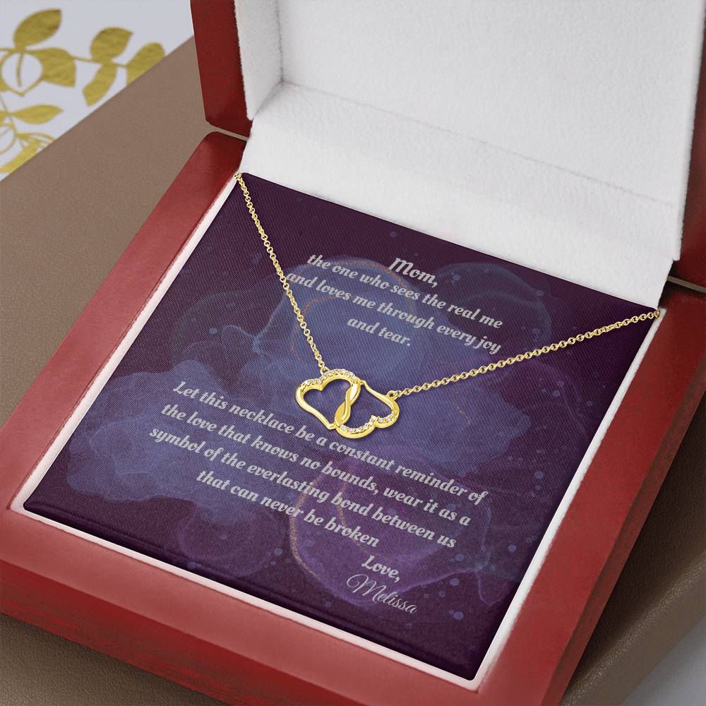Unbreakable Love: Solid 10k Gold Pendant Necklace with Diamonds - A Symbol of Everlasting Bond