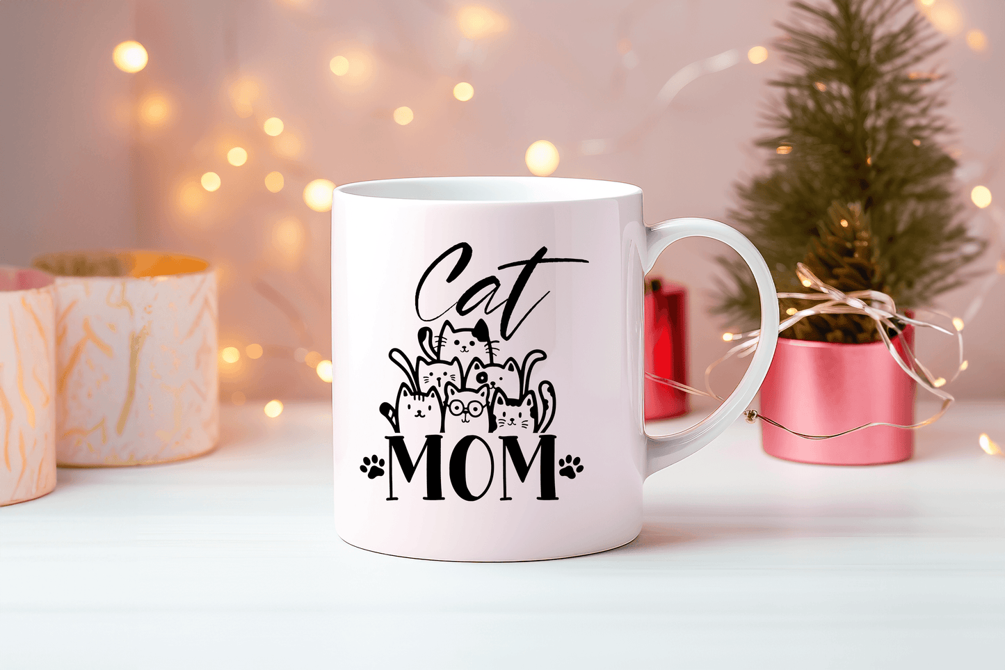 Cat Mom Coffee Mug, Cat Lover Gift, Cute Cat Mug - Canadohta Custom Creations LLC