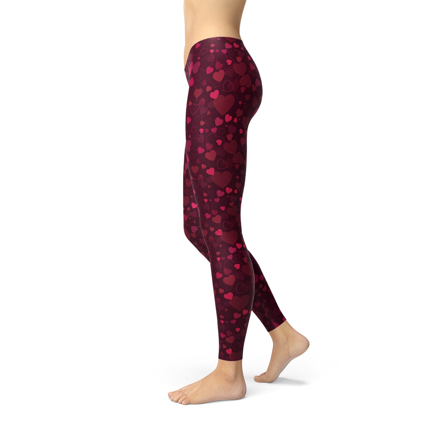 Hearts on Hearts Red Leggings