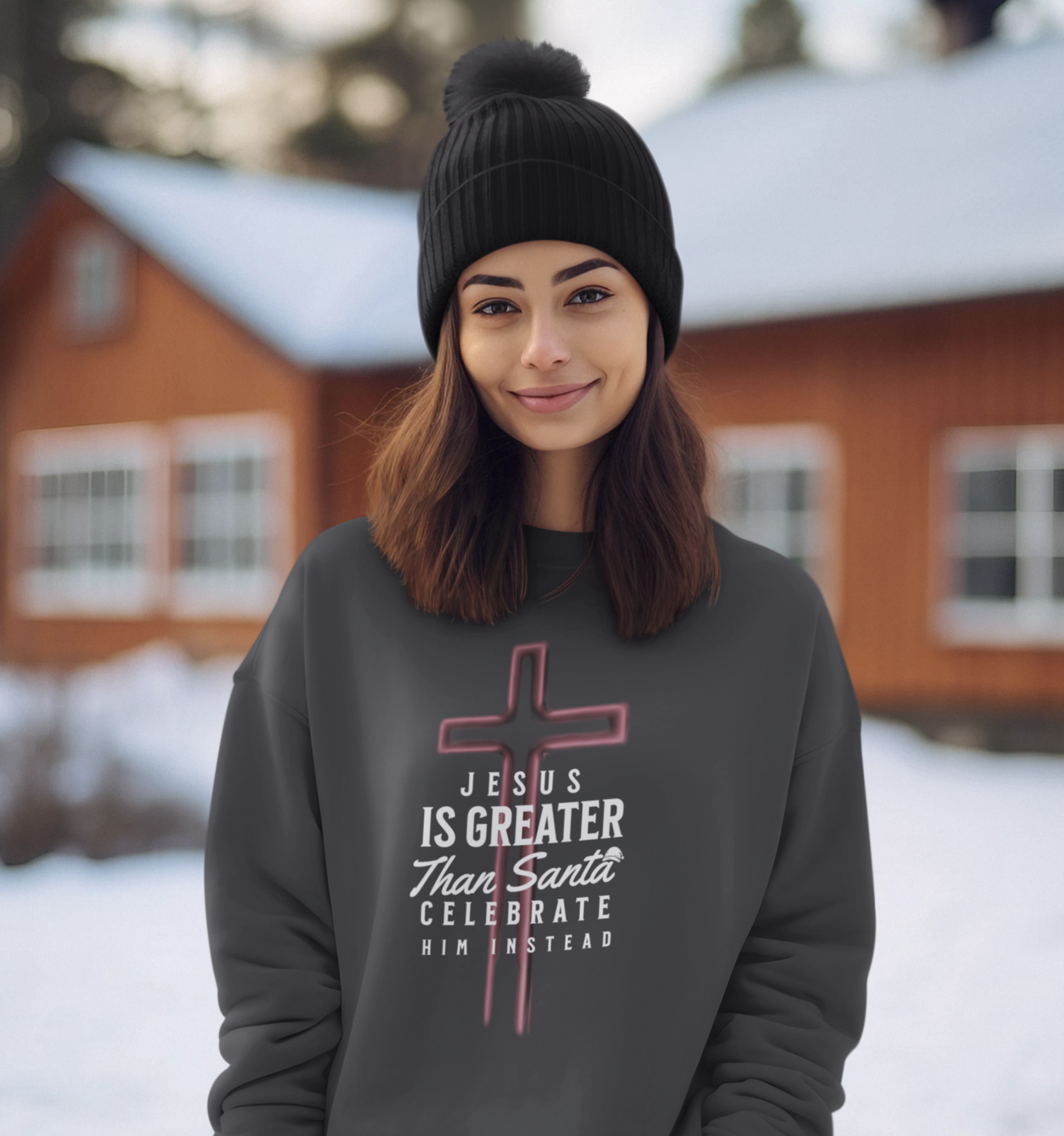Jesus is Greater than Santa Christian Sweatshirt