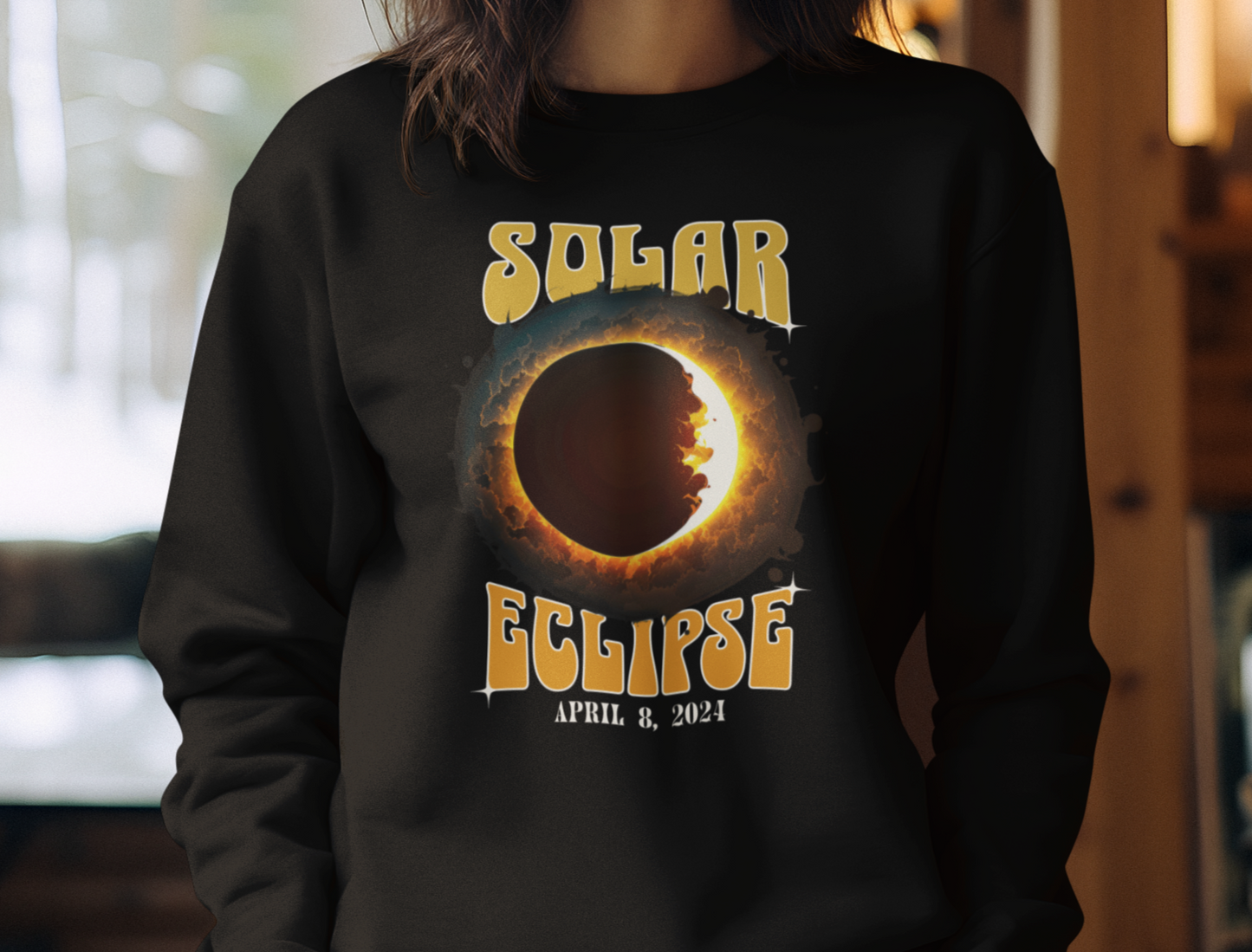 april 8th, 2024 celestial event, 2024 solar eclipse, crewneck sweatshirt