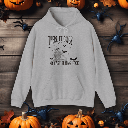 There it goes my last flying f*ck Adult hoodie, Halloween spooky season apparel - Canadohta Custom Creations LLC