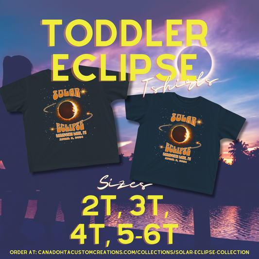 Toddler Solar Eclipse Canadohta Lake commemorative tshirt