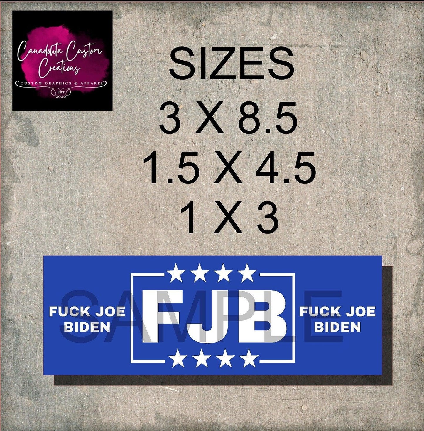 FJB Fuck Joe Biden Sticker Decal, Car Decal, Laptop Decal, Window decal, custom sticker decal - Canadohta Custom Creations LLC